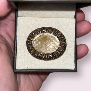 🔥HOST PICK🔥 Ross-Simons Yellow Quartz & Diamond Wide Ring